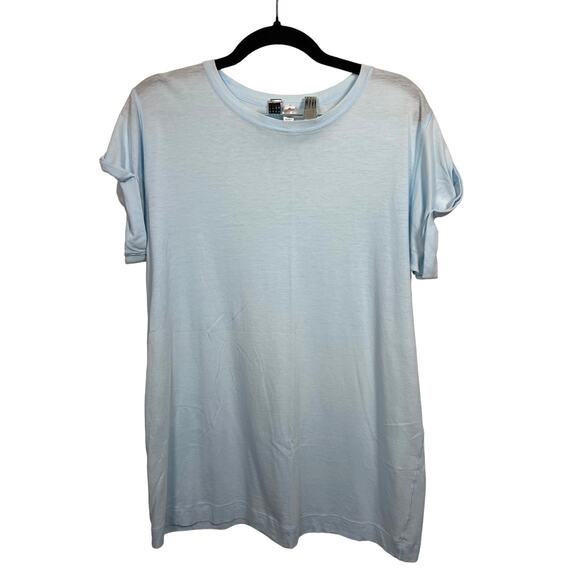 Lululemon Athletica Roll Around Tee Shirt Light Breezy Blue Women's Size 8 / Med - Picture 2 of 6
